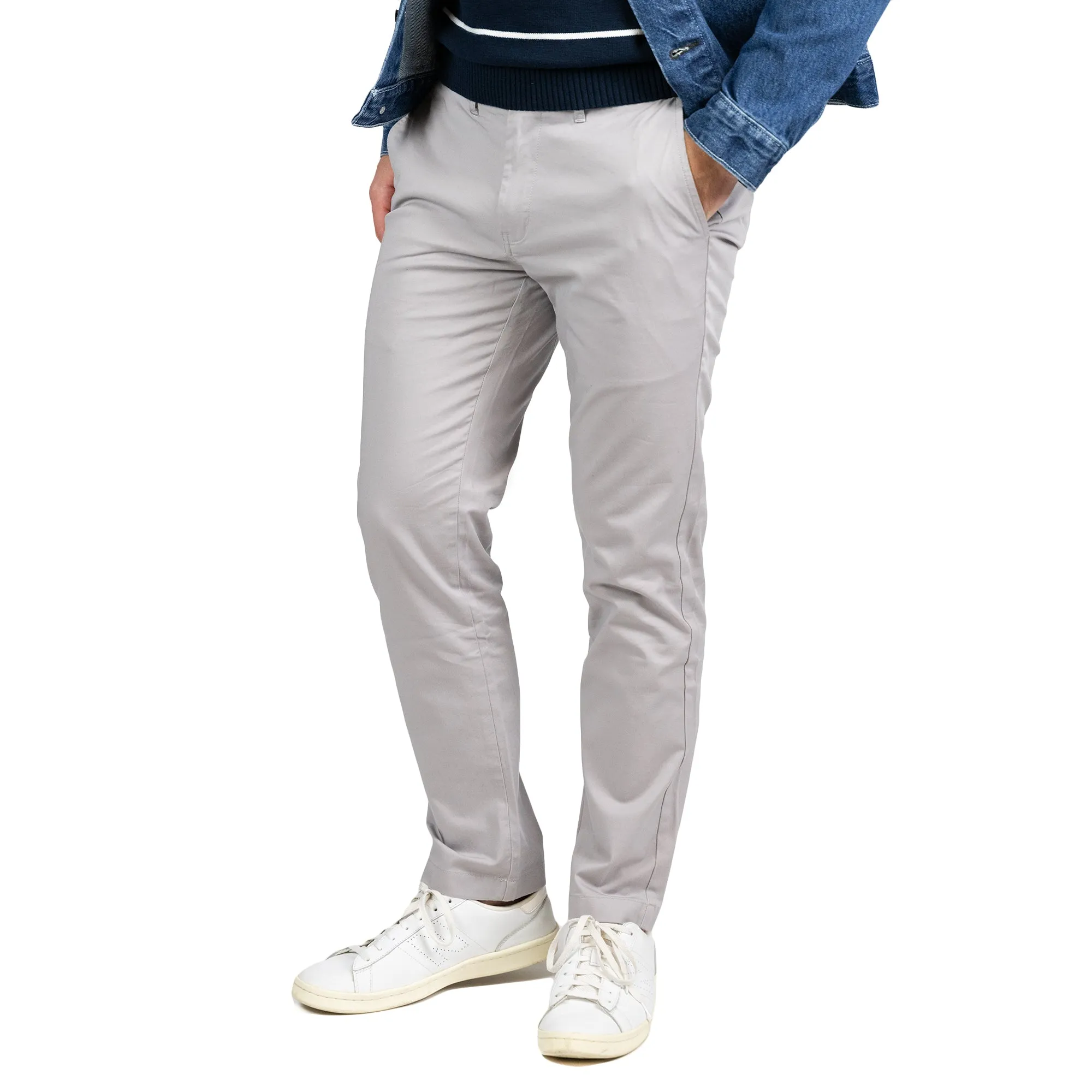 Lightweight Stretch Chinos Standard Fit - Grey