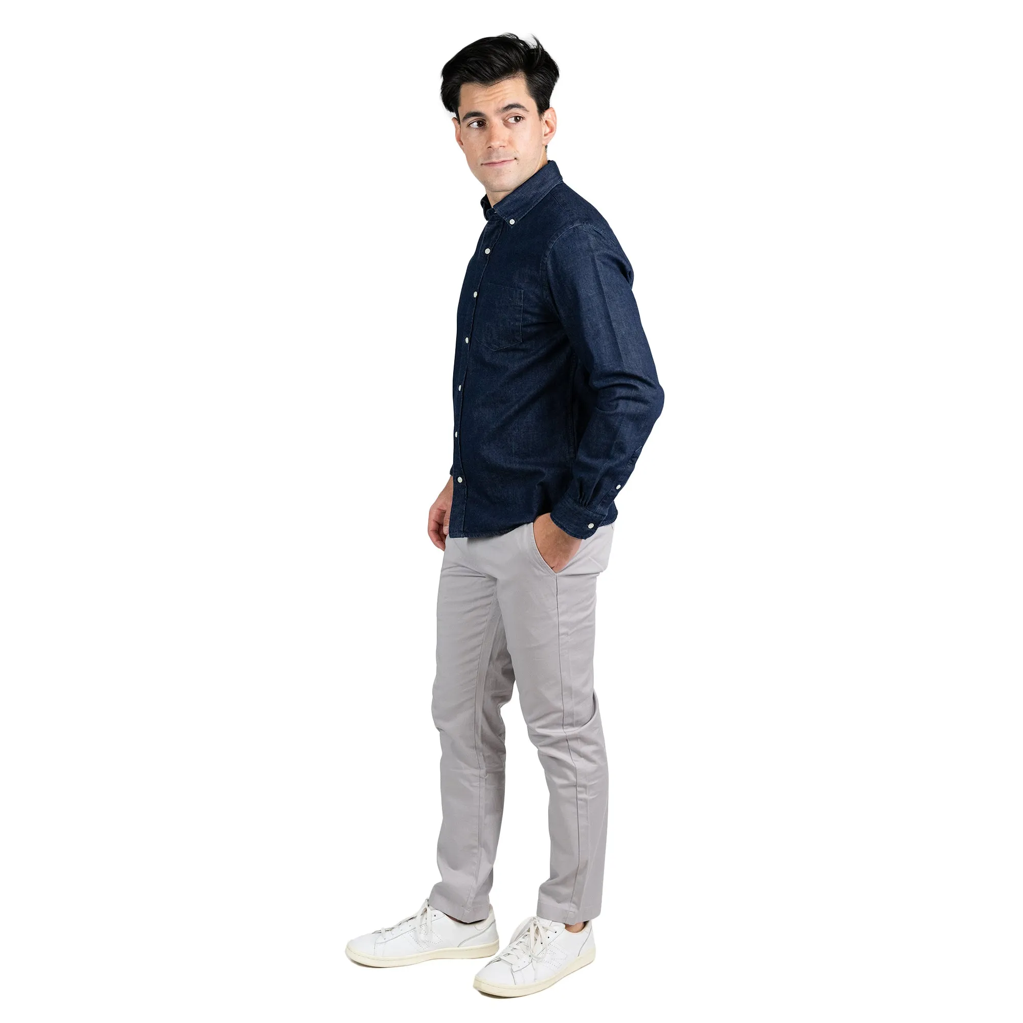 Lightweight Stretch Chinos Standard Fit - Grey