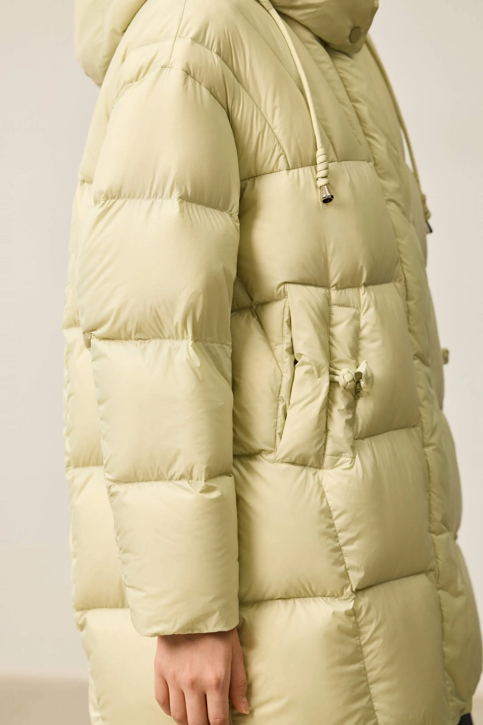 LILY Solid 90% White Duck Down Coat