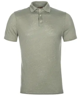 Linen Polo Shirt Green