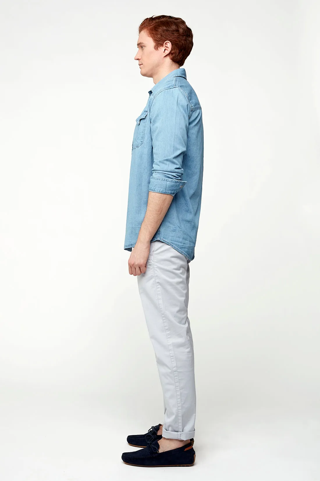 MARLEY - Slim Fit Chinos - Frost Blue