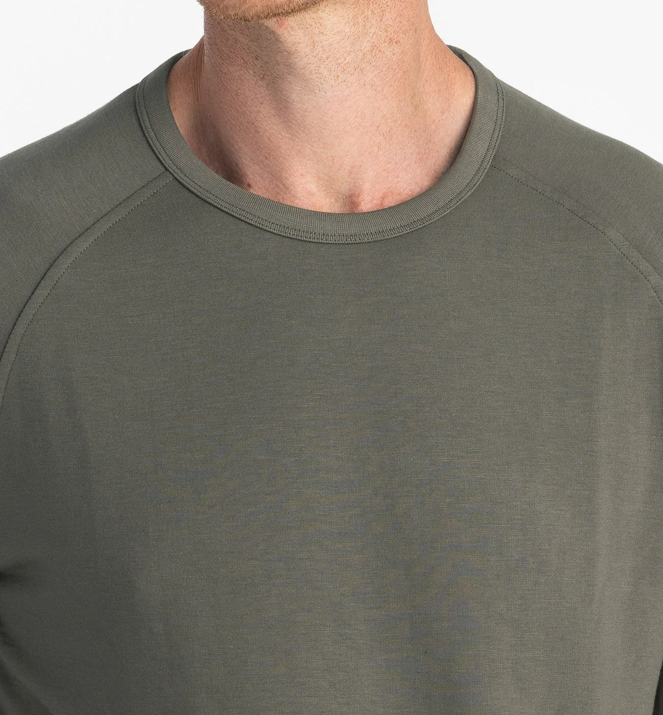 Men's Bamboo Lightweight Fleece Crew - Fatigue