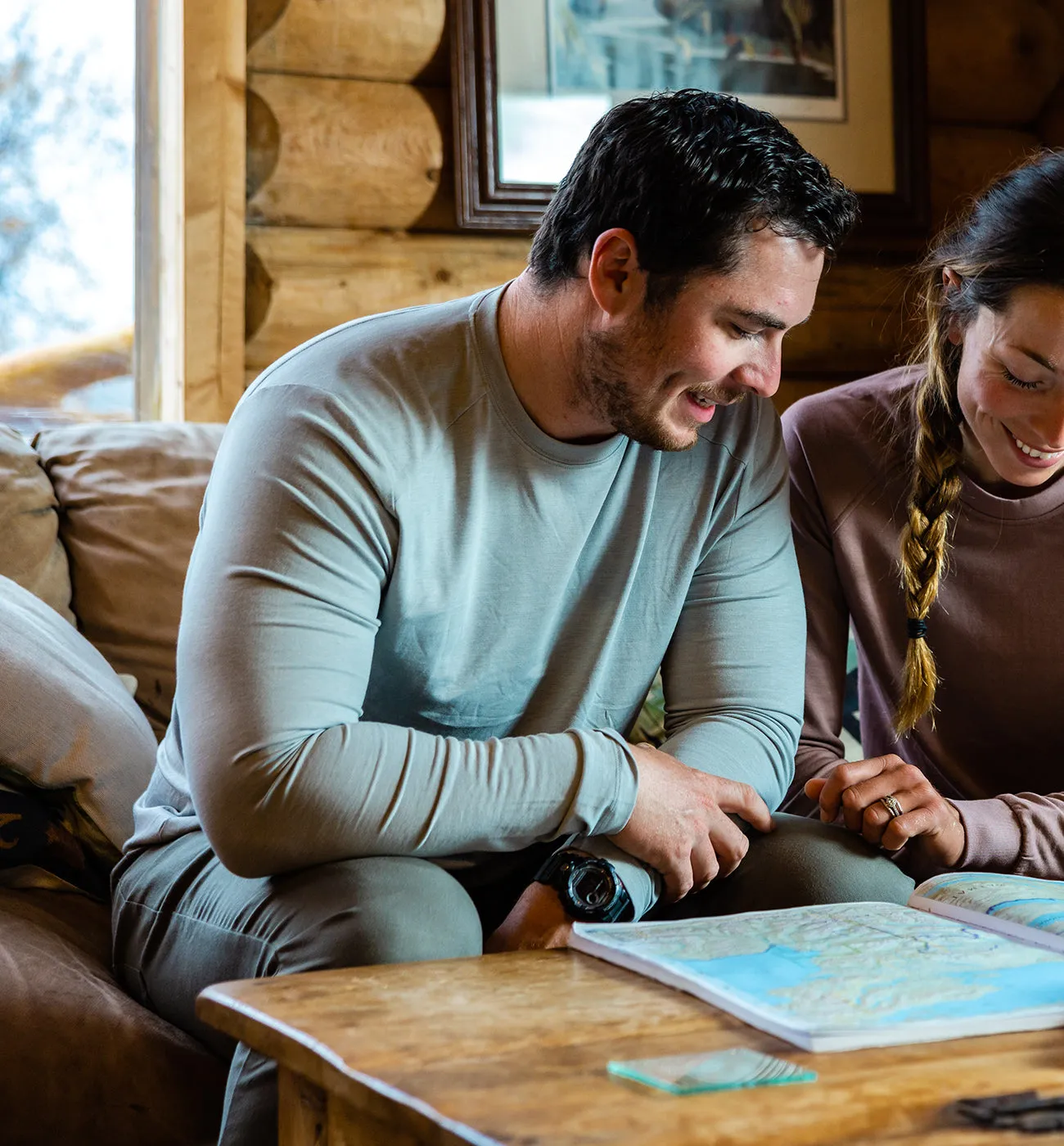 Men's Bamboo Lightweight Fleece Crew - Storm Cloud