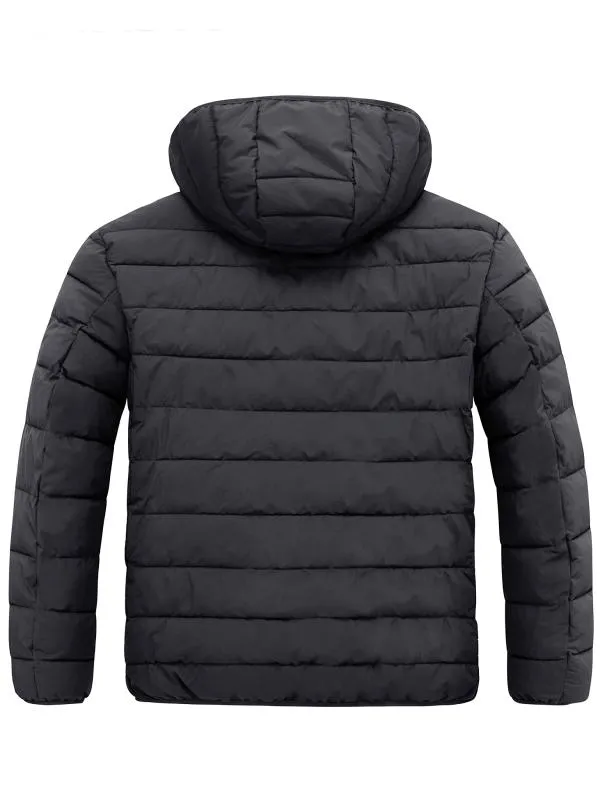 Men's Big and Tall Lightweight Puffer Jacket Plus Size Quilted Warm Winter Coat with Hood