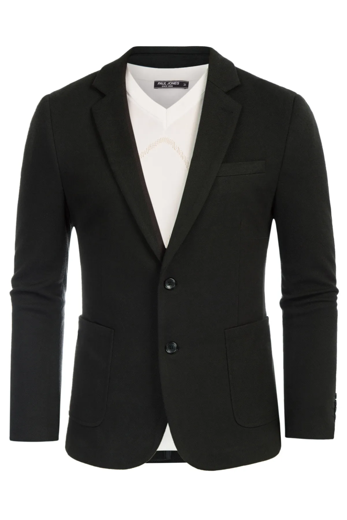 Mens Casual Knit Blazer Two Button Unlined Stretch Sport Coat Suit Jacket