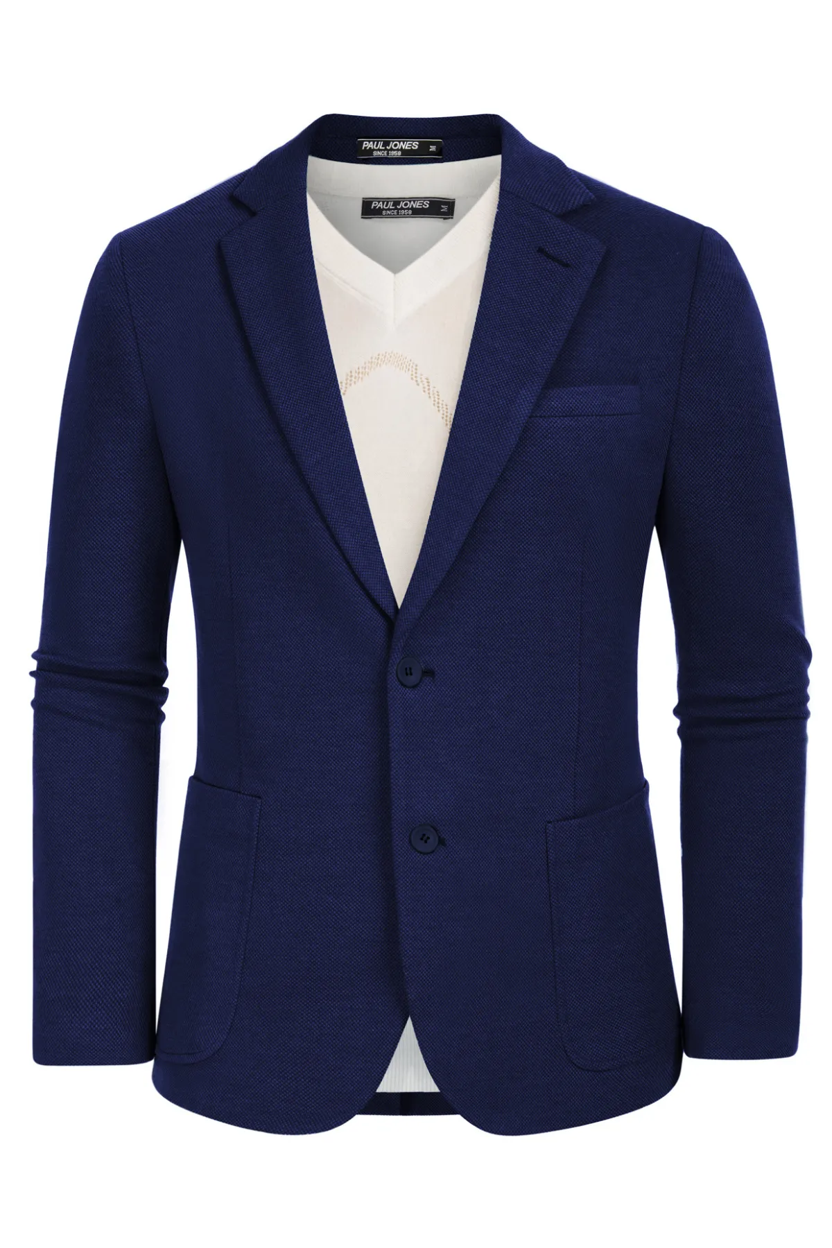 Mens Casual Knit Blazer Two Button Unlined Stretch Sport Coat Suit Jacket