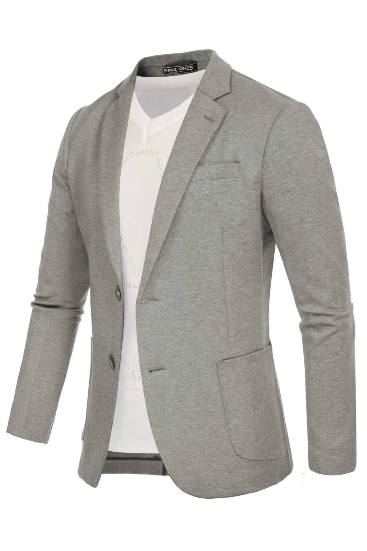 Mens Casual Knit Blazer Two Button Unlined Stretch Sport Coat Suit