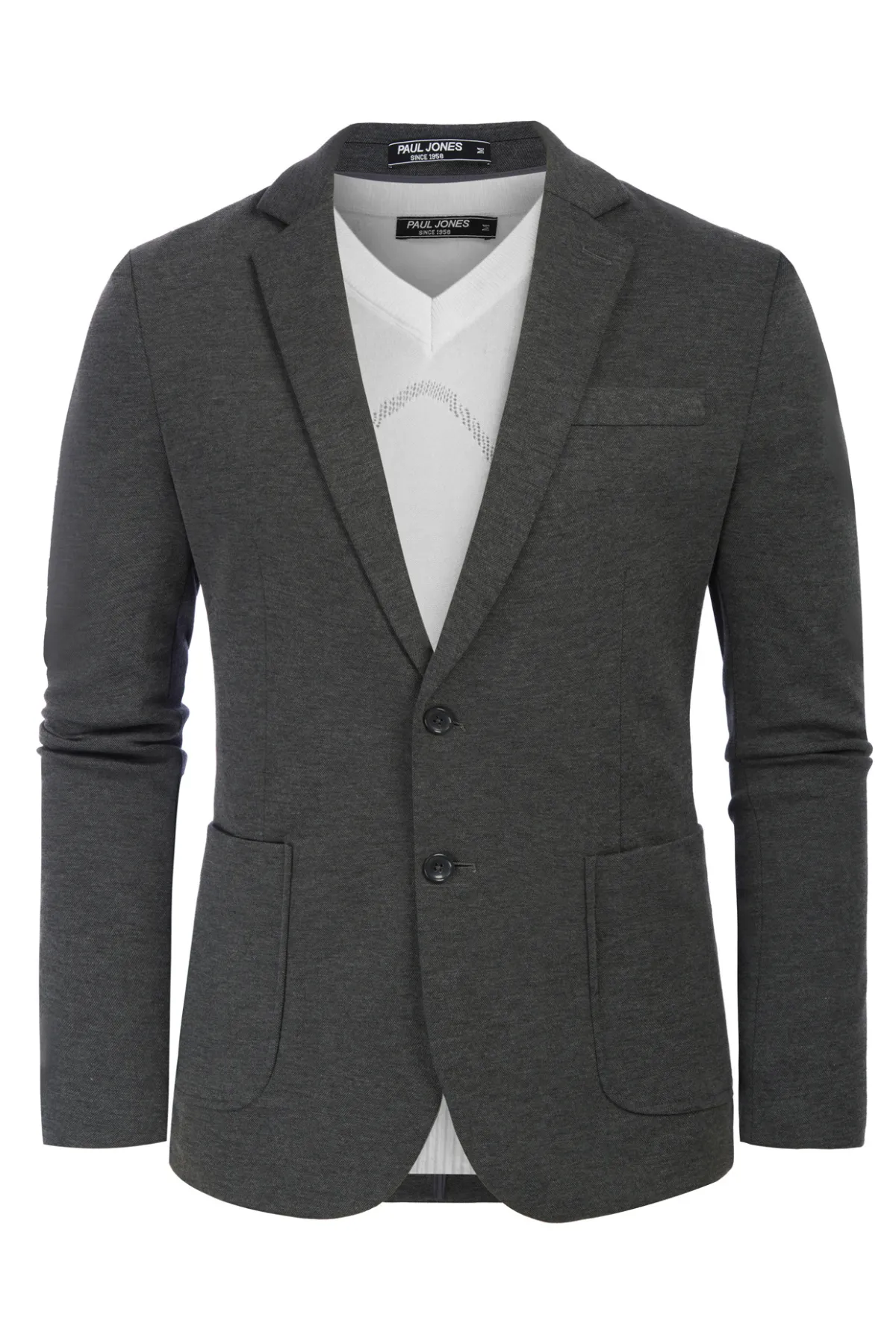 Mens Casual Knit Blazer Two Button Unlined Stretch Sport Coat Suit