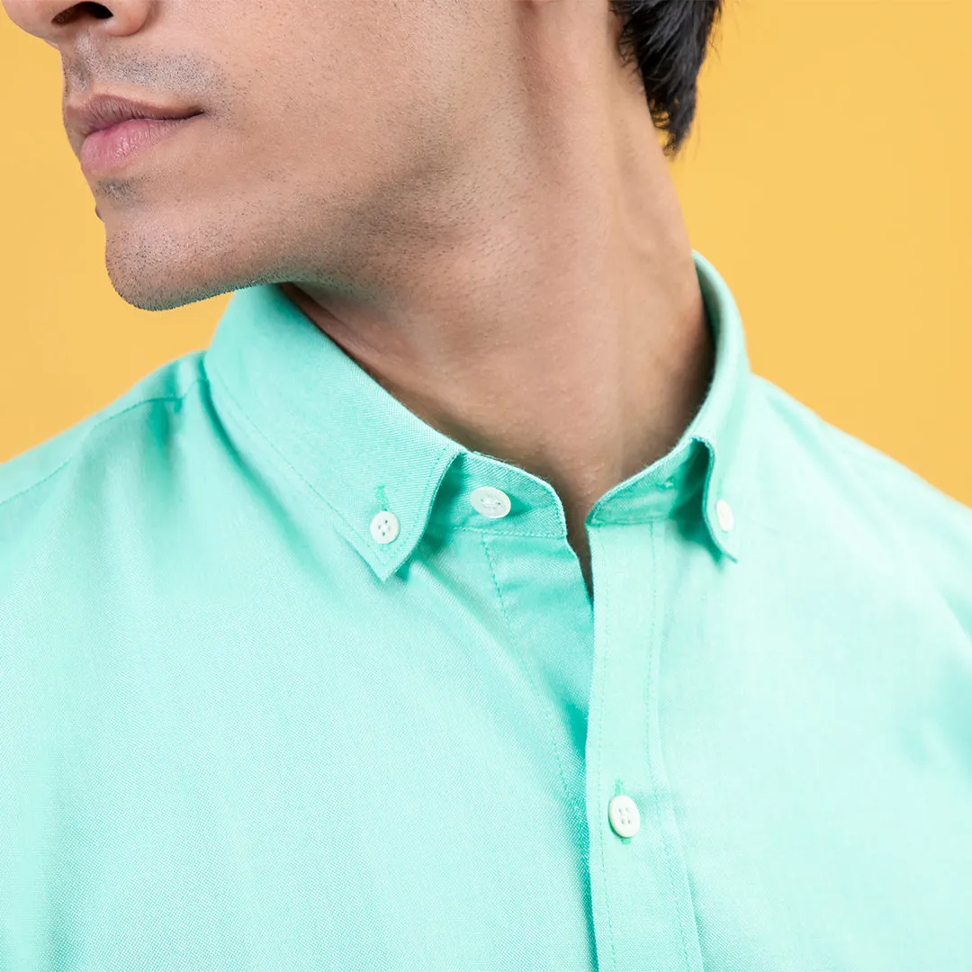 Mint Green Oxford Cotton Shirt