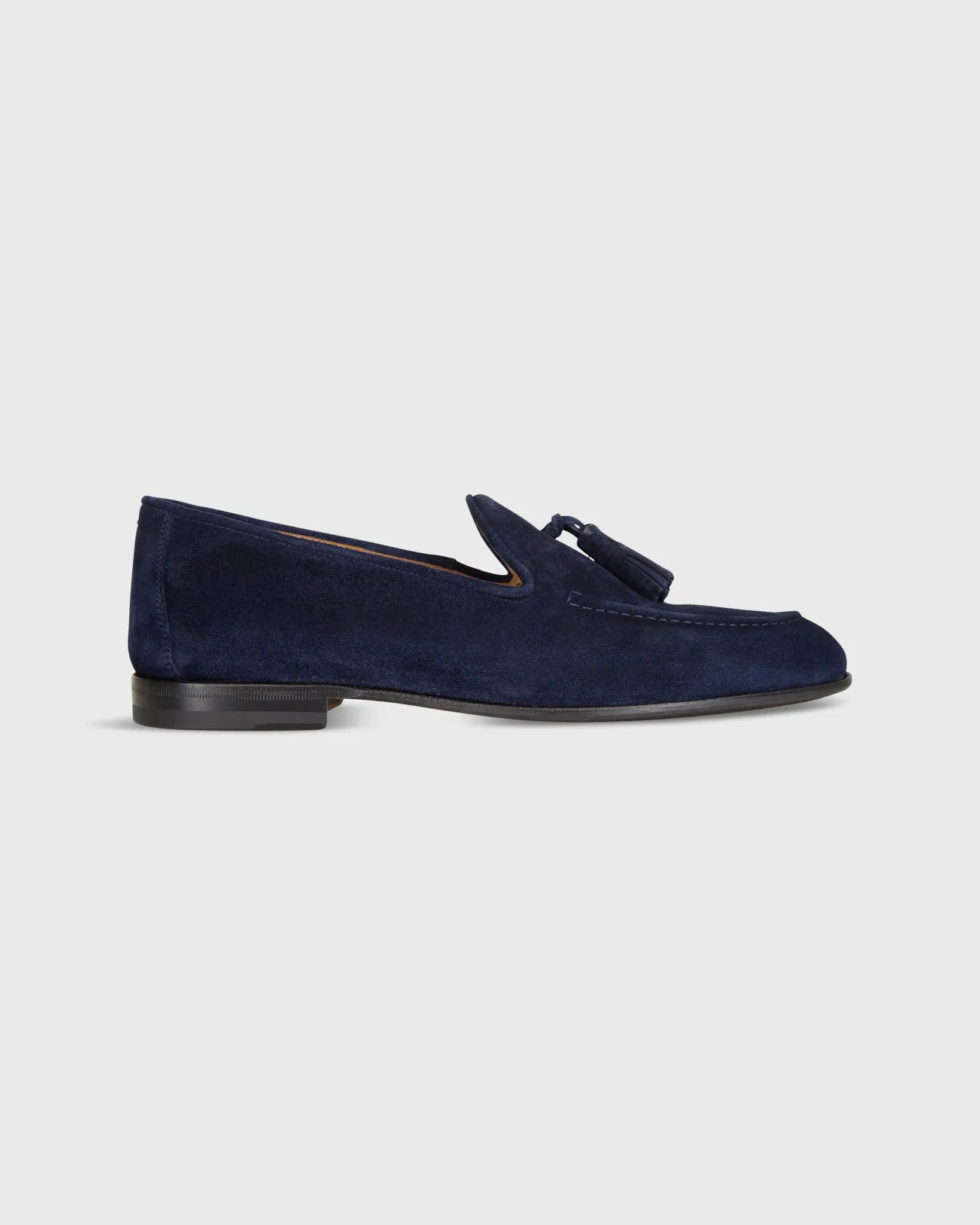 Nassau Tassel Loafer in Navy Suede