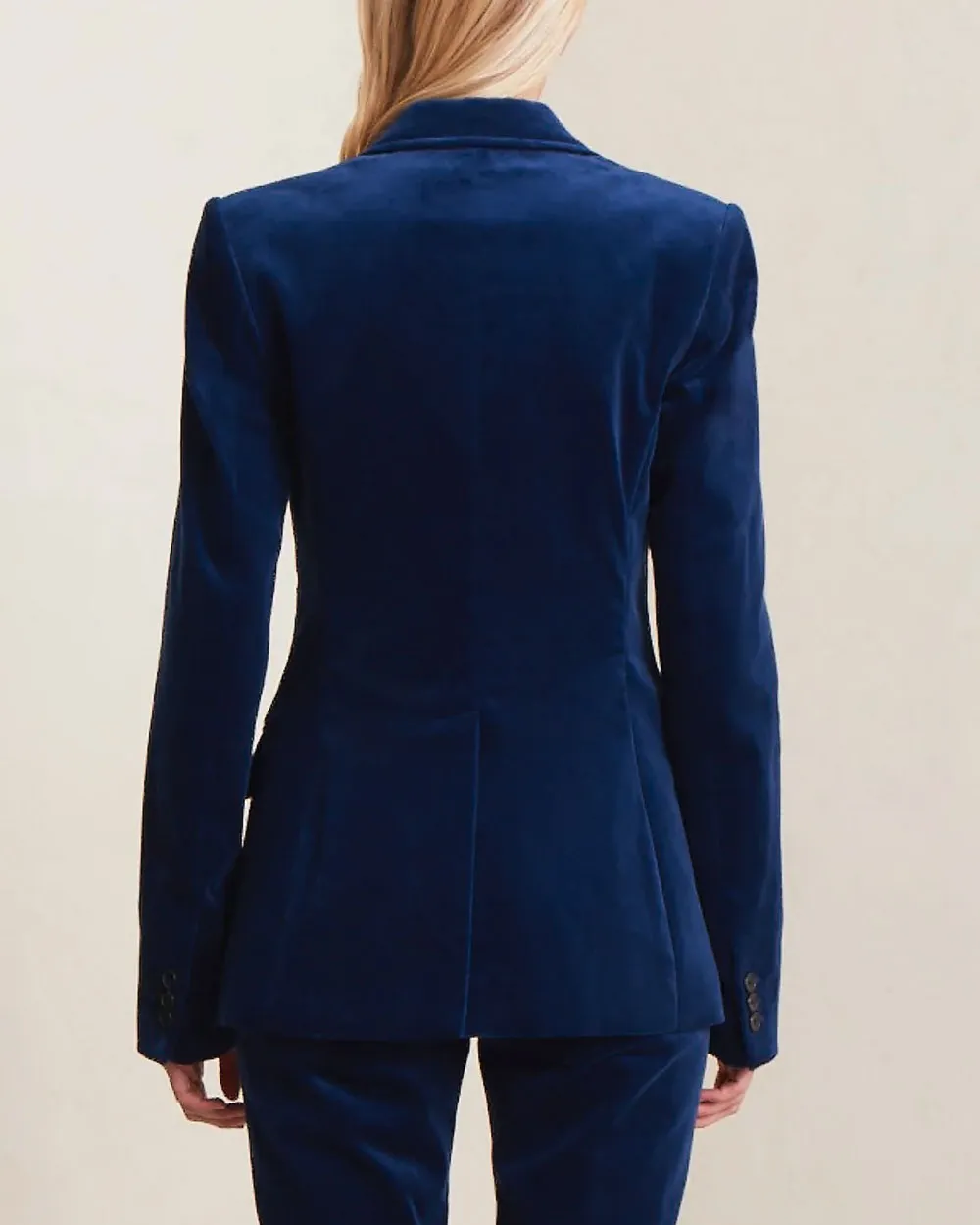 Navy Eldie Velvet Blazer