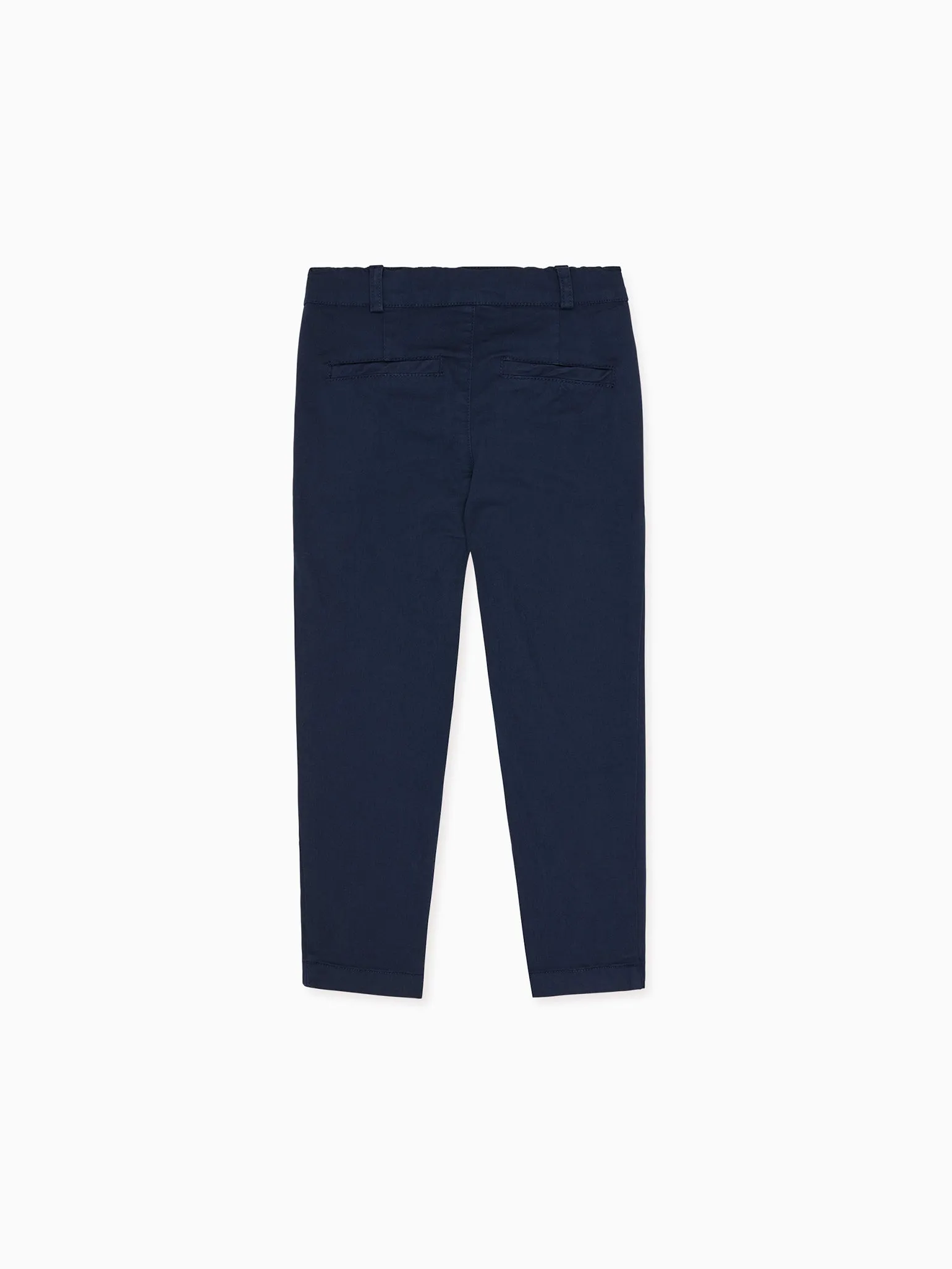 Navy Elio Boy Cotton Chinos