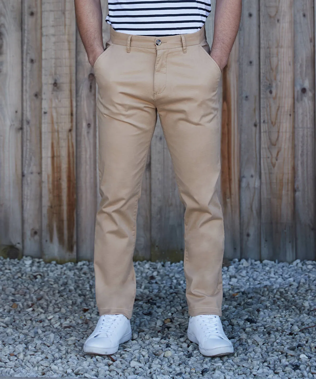 Navy - Stretch chinos