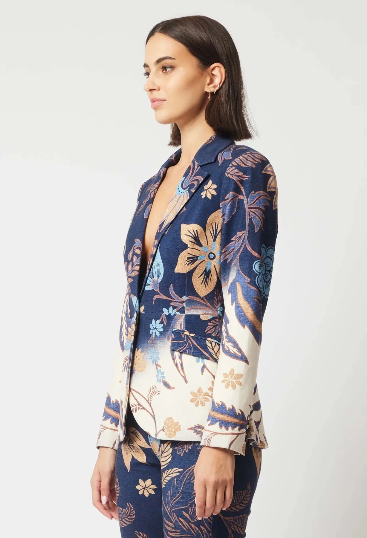 ONCE WAS VENUS PONTE BLAZER IN LOTUS FLOWER