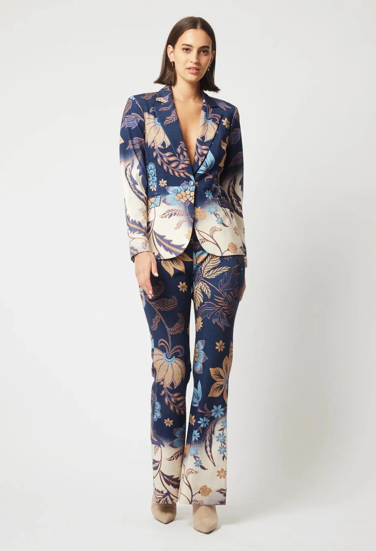 ONCE WAS VENUS PONTE BLAZER IN LOTUS FLOWER