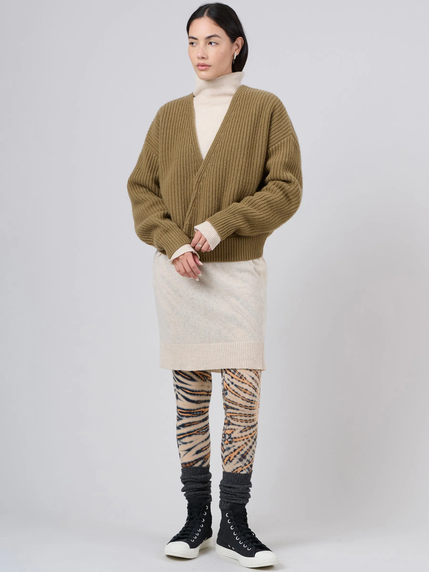 Pure Wool Oversized Turtle Neck Dress