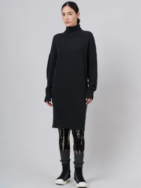 Pure Wool Oversized Turtle Neck Dress