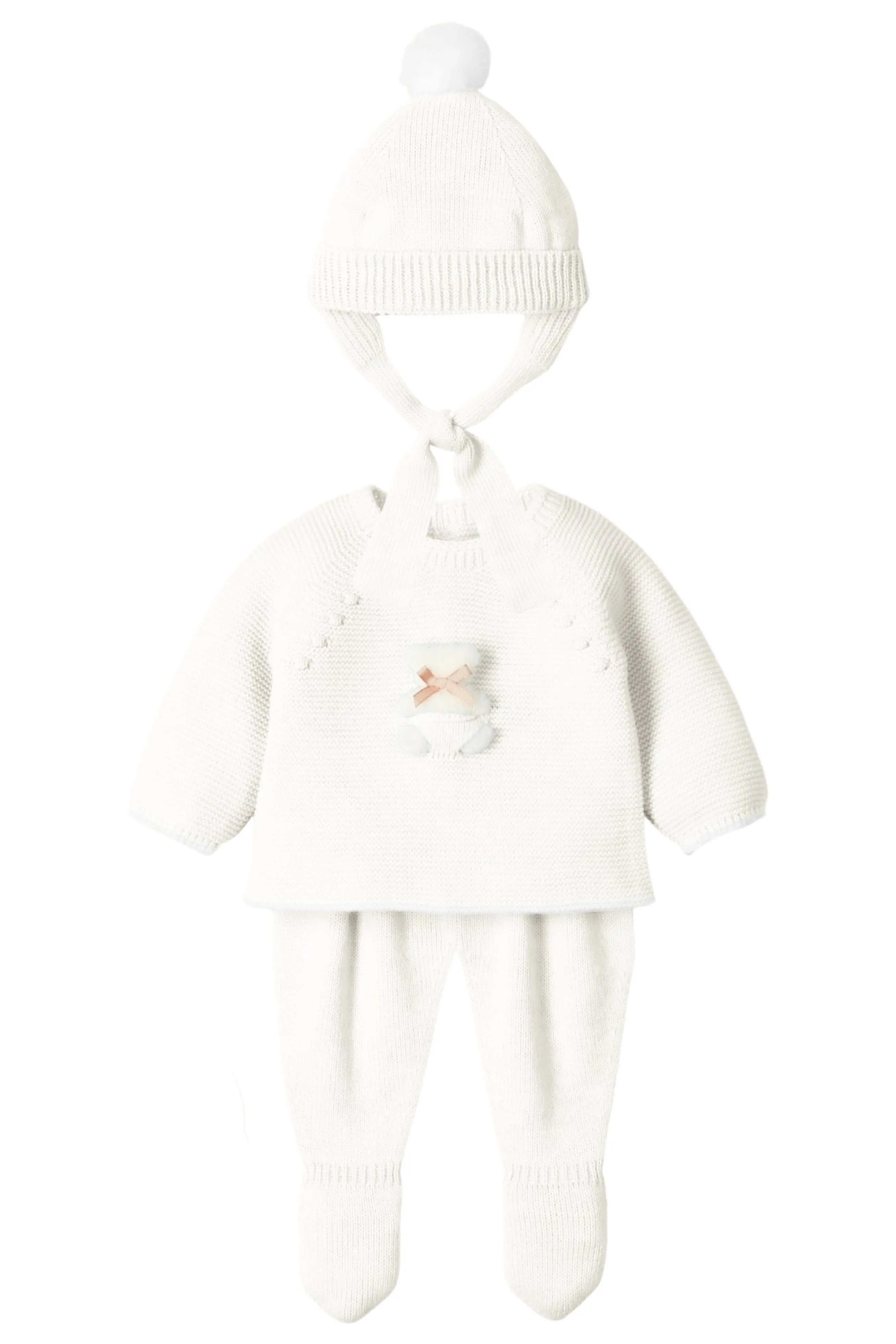 "Briar" Ivory Knit Teddy Top, Leggings & Hat