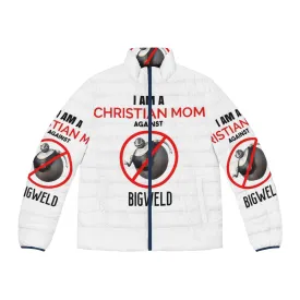 "Christian Mom Against Bigweld" Weirdcore Puffer Jacket