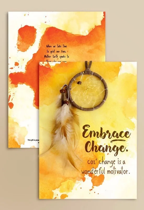 "Embrace Change" Dream Catcher Greeting Card Handmade in Canada