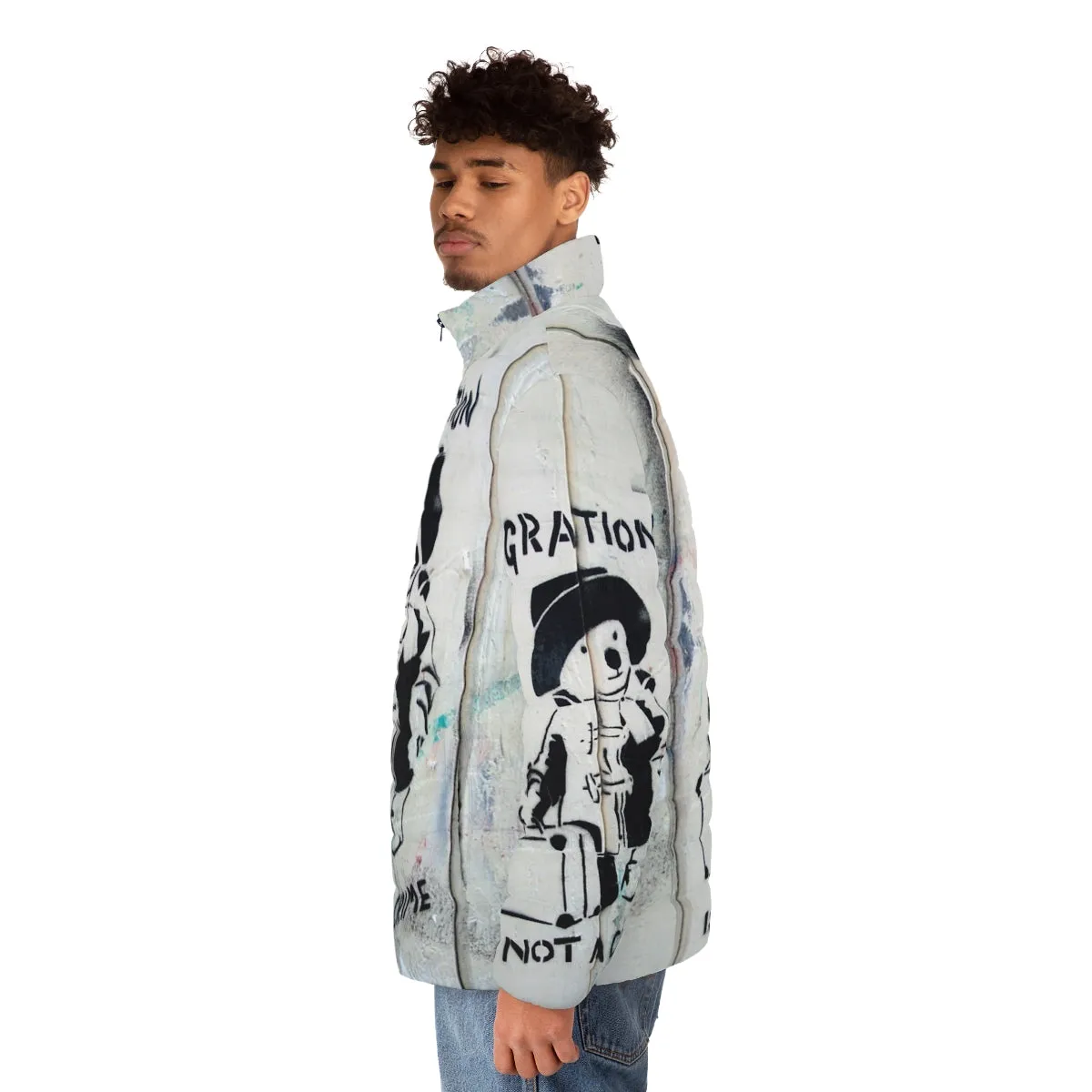 "Migration Is Not A Crime" Political Puffer Jacket