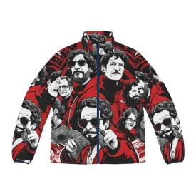 "Money Heist Inspired Puffer Jacket - Netflix Fan Art"