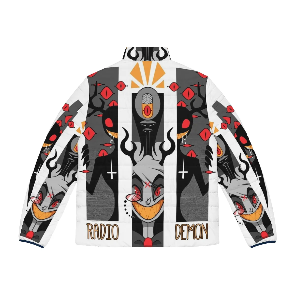 "Unleash Your Demonic Side: Hazbin Hotel Alastor Puffer Jacket"