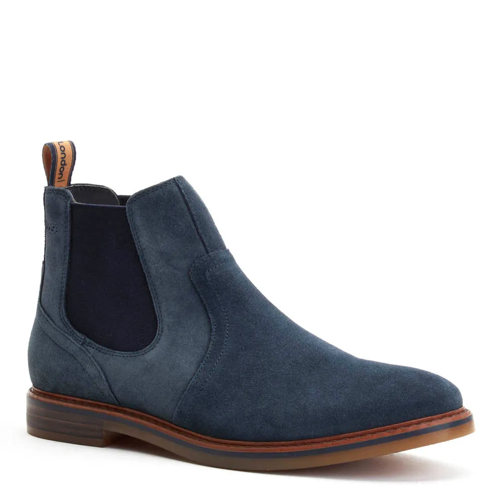 Rampton Suede Navy Chelsea Boots