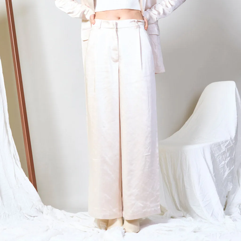 Satin wide leg trousers wholesale