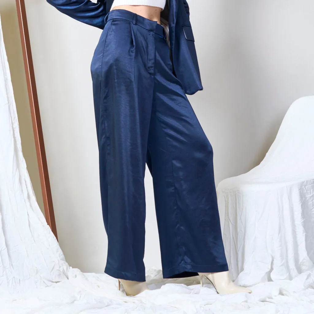 Satin wide leg trousers wholesale