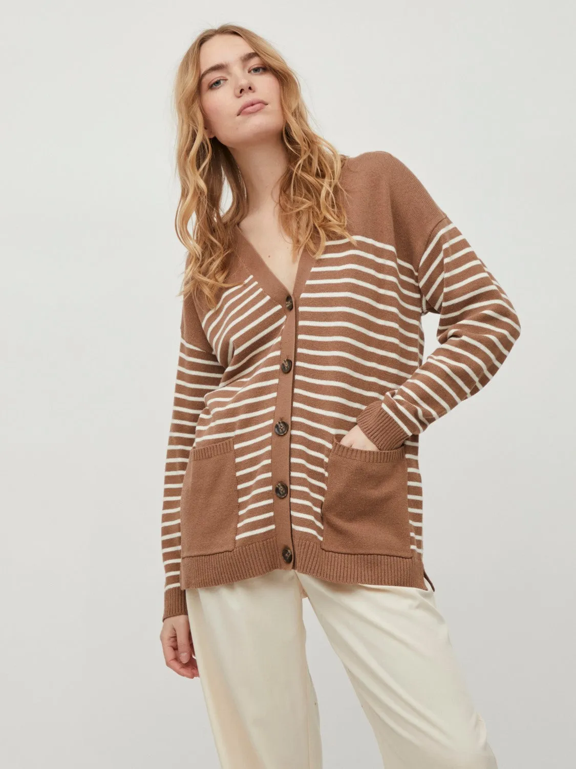 Shaunagh Striped Cardigan (Portabella Birch)