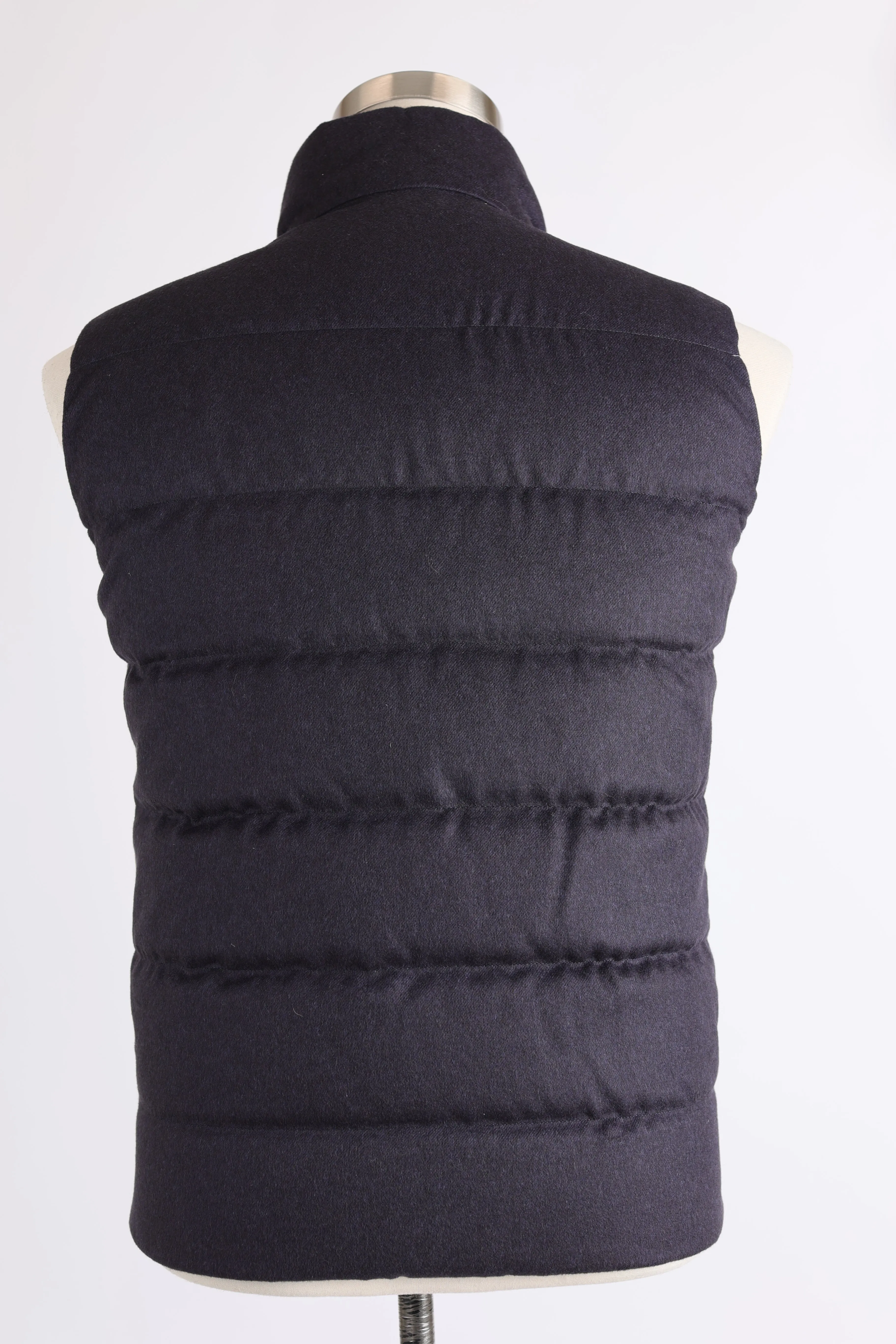 Silk-Cashmere Reversible Water Repellent Down Vest