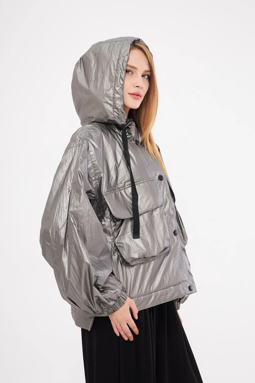 Silver Bomber Puff Waterproof Jacket