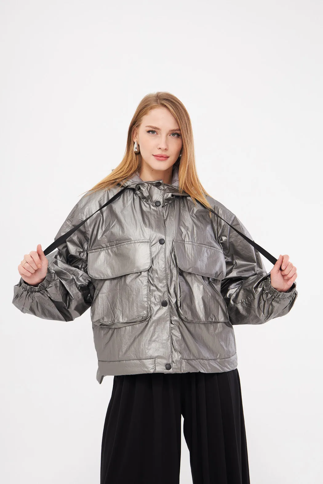 Silver Bomber Puff Waterproof Jacket