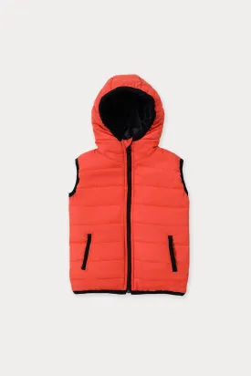 Sleeveless Puffer With Contrast Details