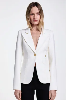 SMYTHE - LINEN DUCHESS BLAZER WHITE