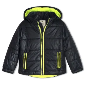 Soft Fleece Lined Puffer Hooded Jacket