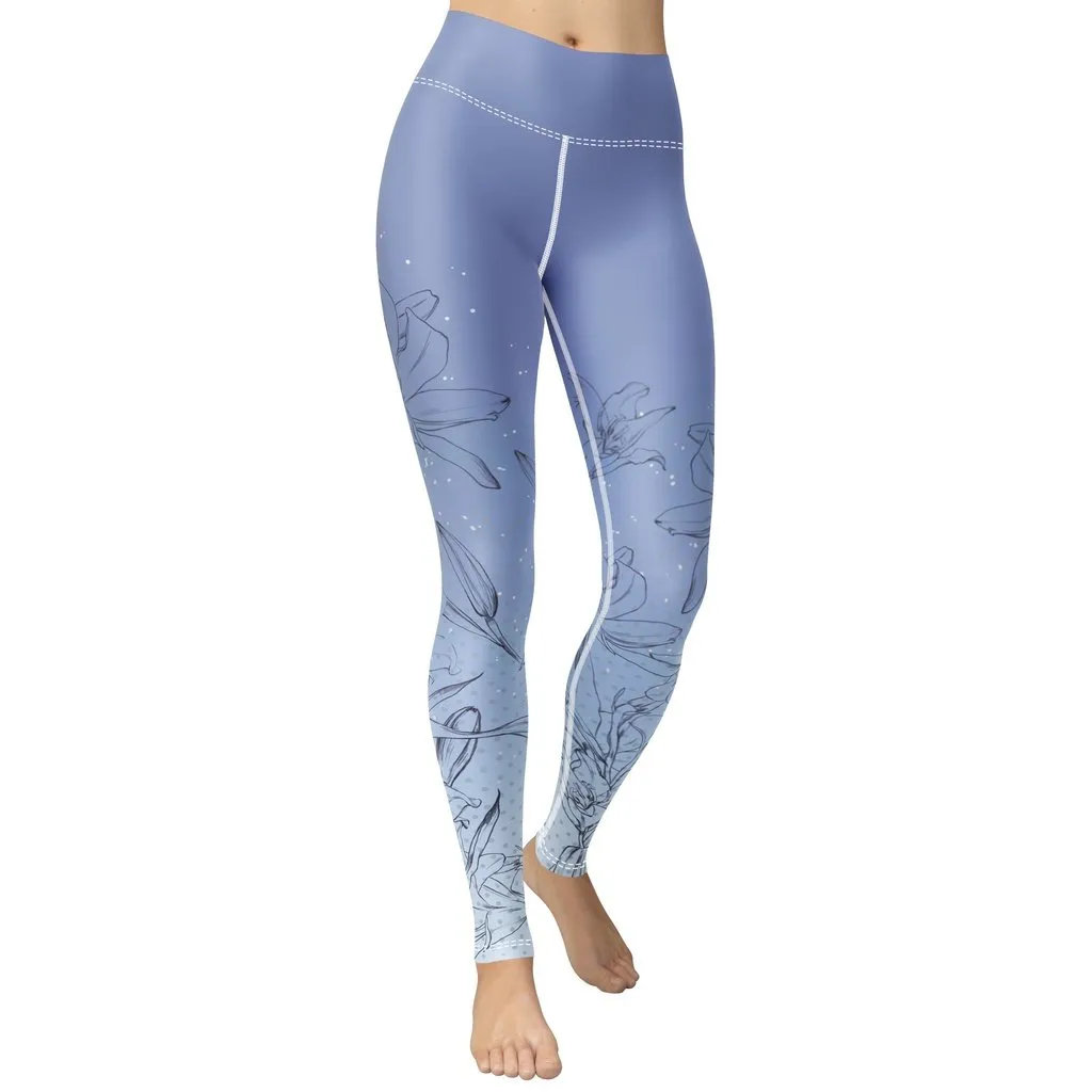 Soft Lilies Yoga Leggings