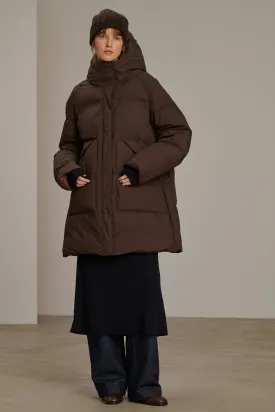 STORM BROWN PUFFER JACKET