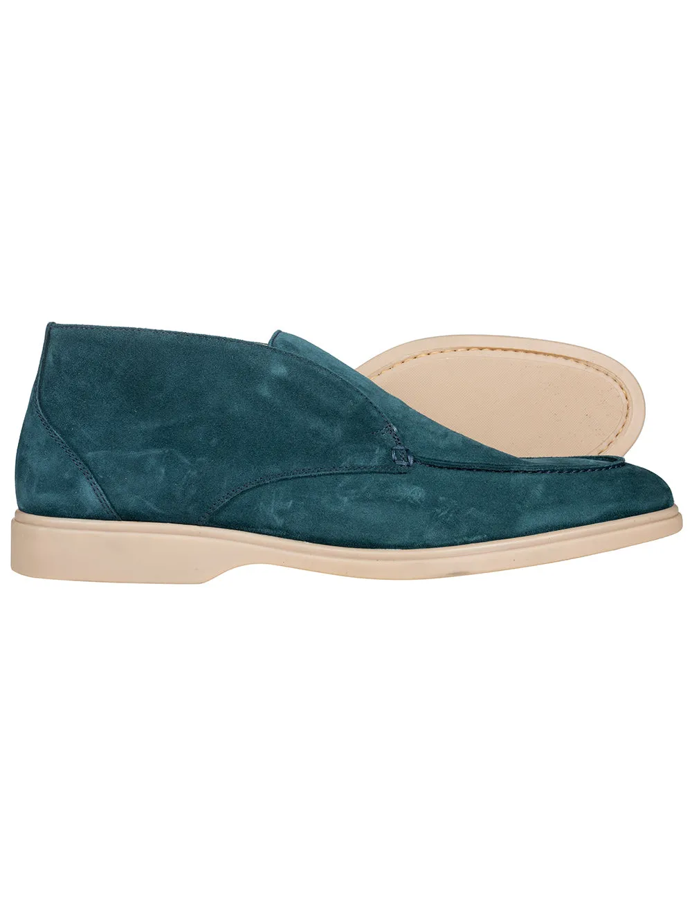 Suede Ankle Boot Petrol