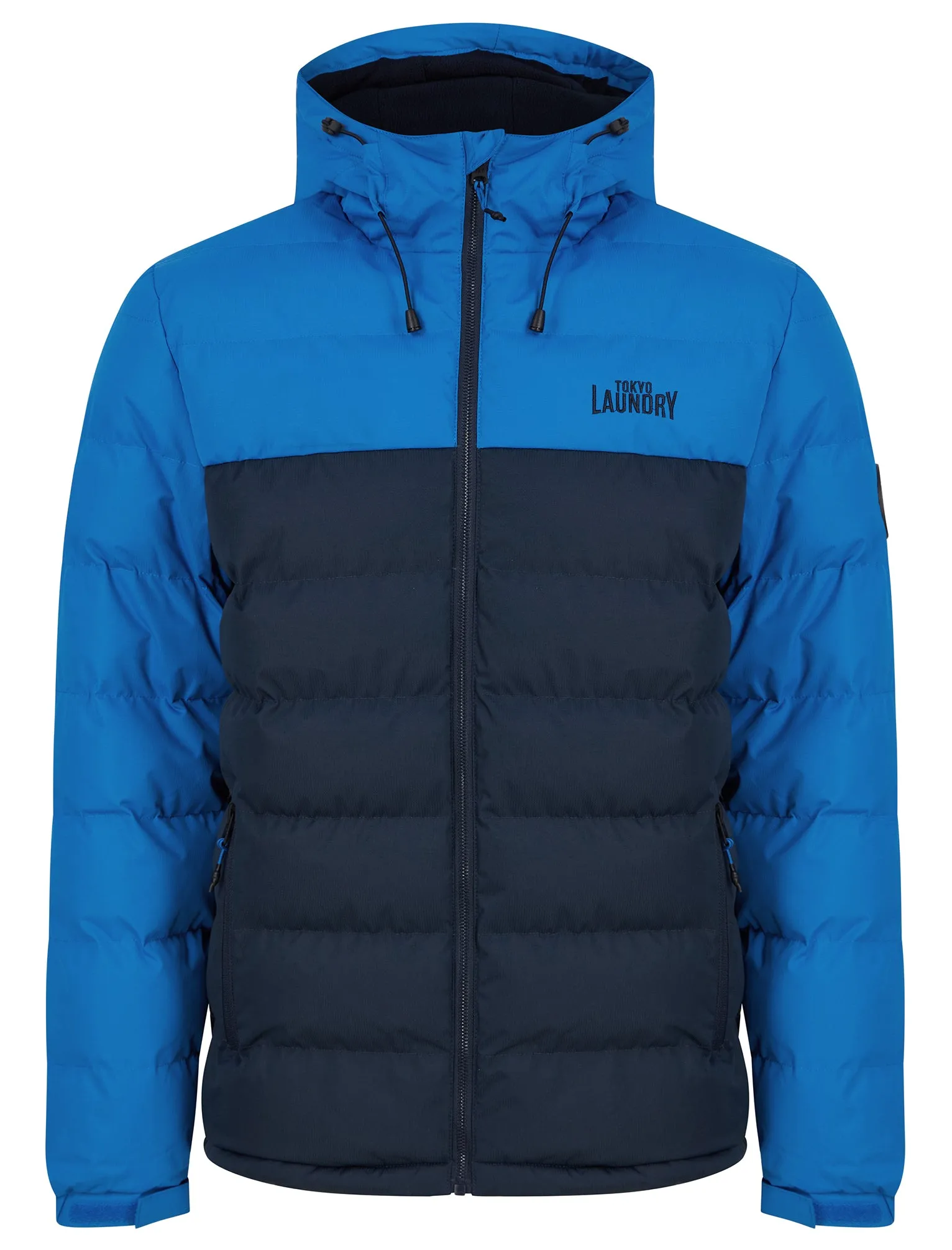 Taichi Micro-Fleece Lined Quilted Puffer Jacket with Hood in Daphne Mid Blue - Tokyo Laundry