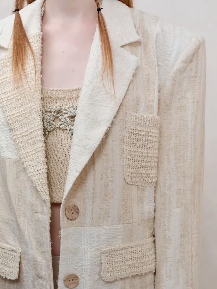 Textured Linen Blazer