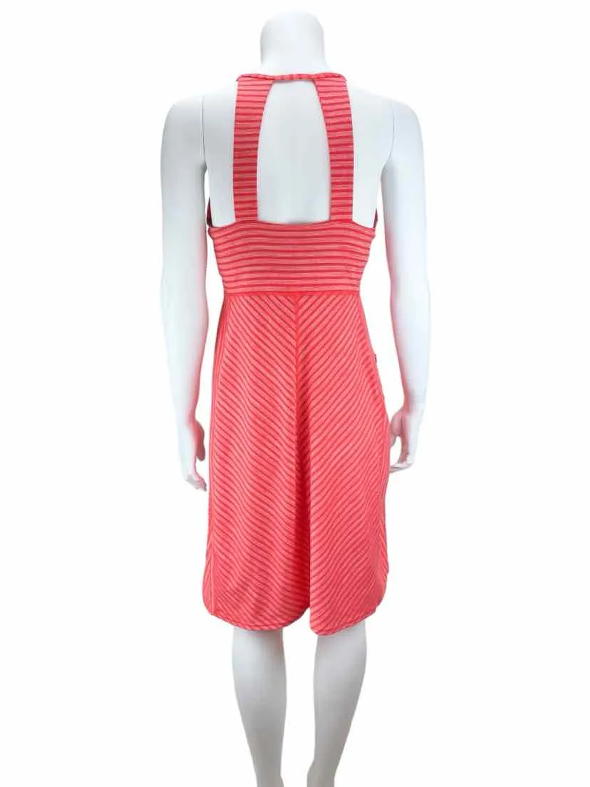 Title Nine Women's Active Striped A-line Dress Coral Size M