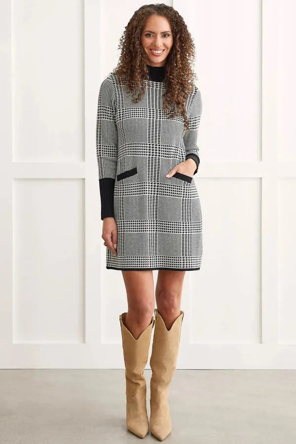 Tribal Mock Neck Sweater Dress