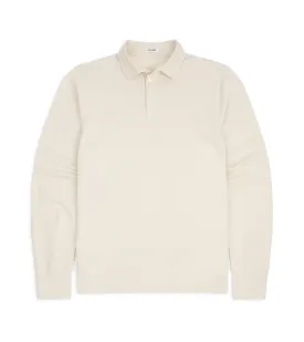 Trunk Moxon Long Sleeve Polo Shirt: Cream