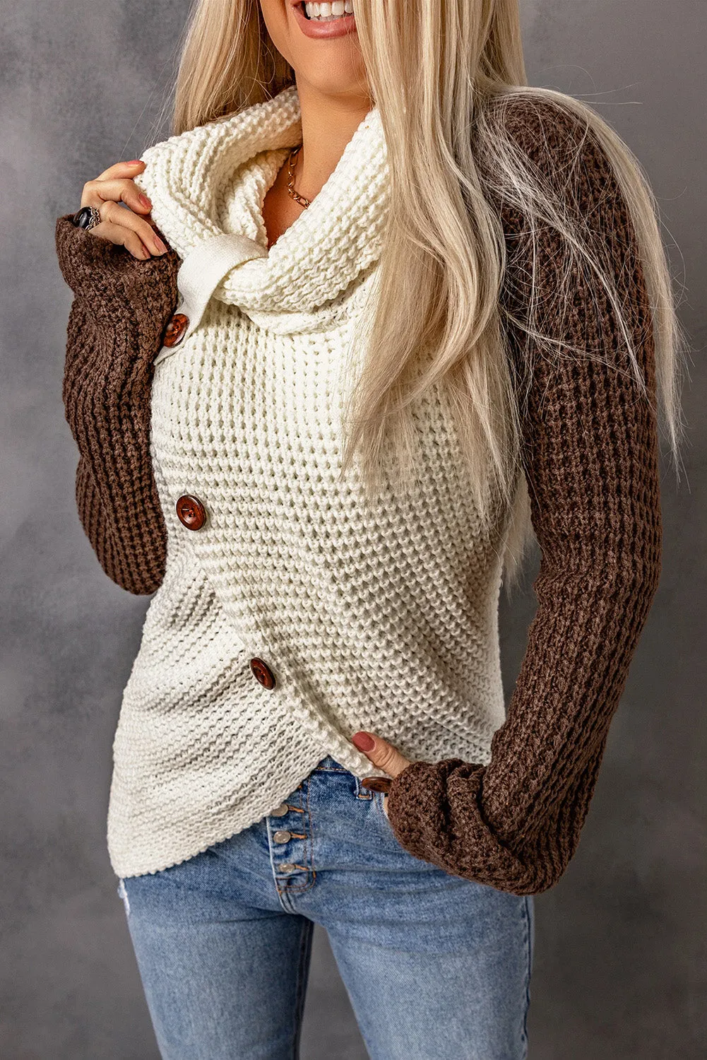 Turtle Cowl Neck Pullover Sweater