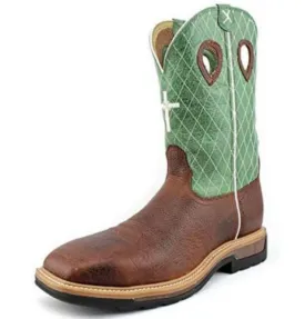 Twisted X Men's Cognac/Lime Lite Cowboy Steel Toe Work Boot MLCS002