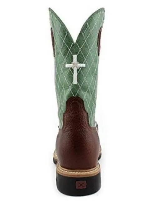 Twisted X Men's Cognac/Lime Lite Cowboy Steel Toe Work Boot MLCS002