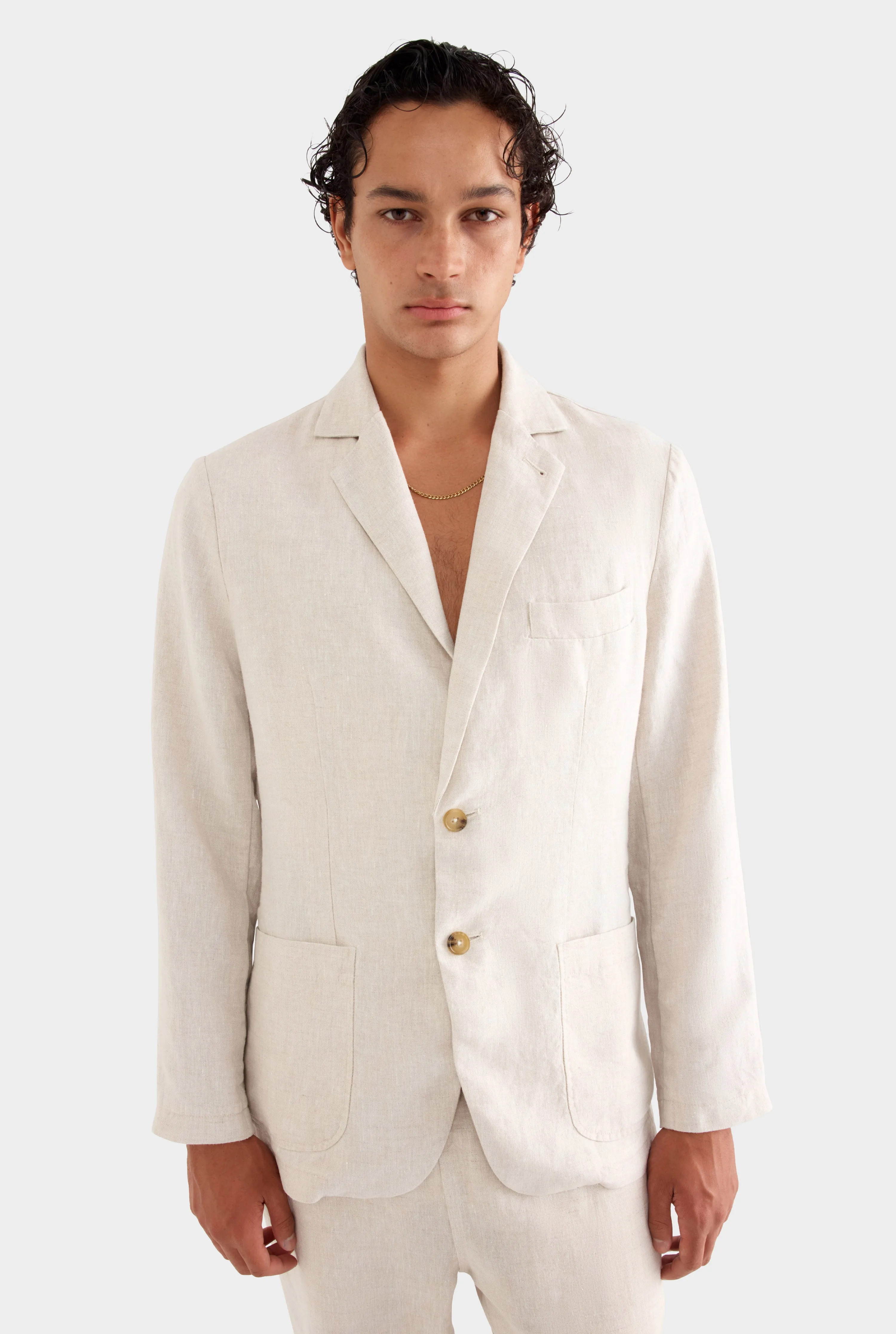 Unlined Blazer - Sand