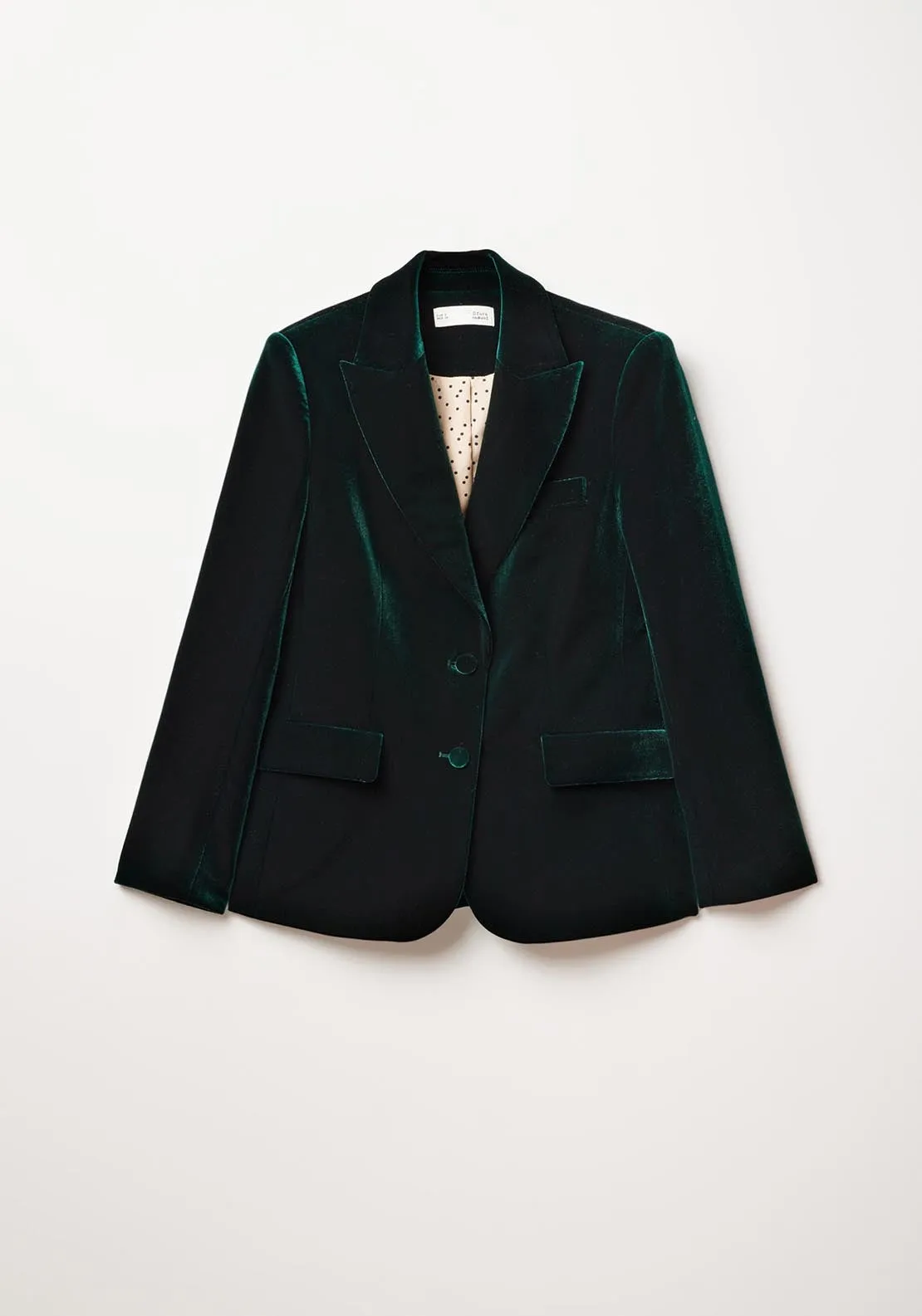 Velvet blazer - Green Bottle